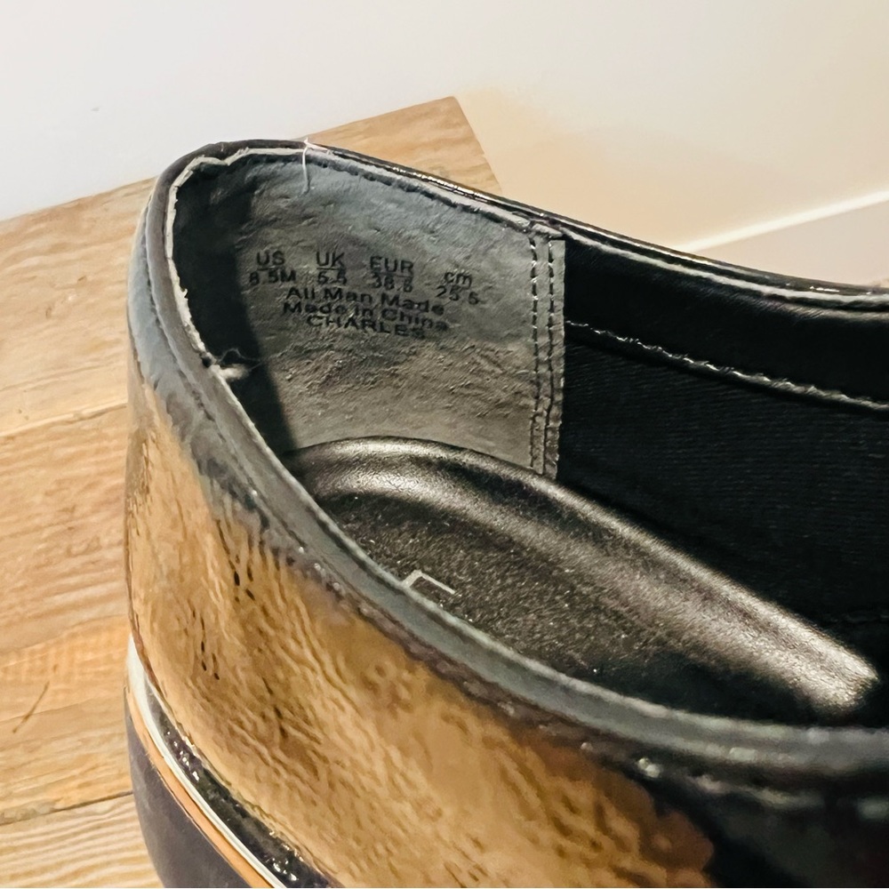 Black Patent Leather Women's Loafers - Picture 7 of 7
